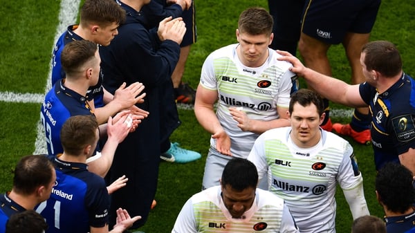 Owen Farrell and Saracens are clapped off by Leinster after defeat in the quarter-final