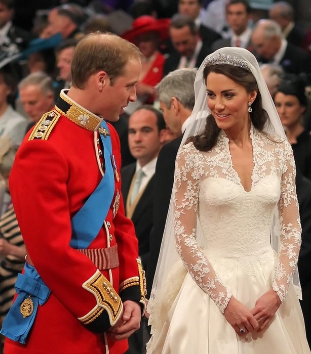 Prince William and Kate during their wedding at Westminster Abbey, London (PA)