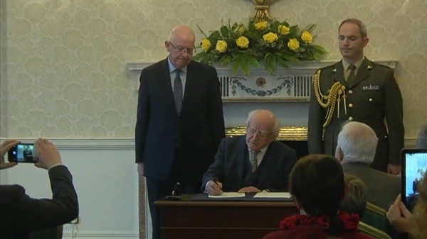 The pardon was signed by President Michael D Higgins