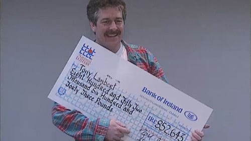 Former Saw Doctor Tony Lambert, pictured with his Irish National Lottery win in 1993.