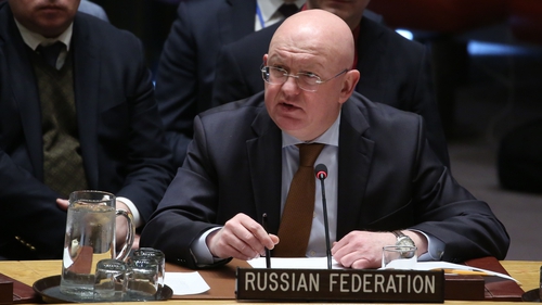 Vassily Nebenzia told the UNSC 'There was no chemical weapons attack'