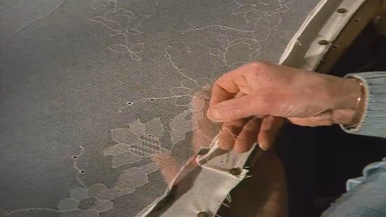 Limerick lace being made by Nell Mangan (1983)