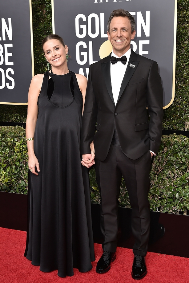 Seth Meyers and Alexi Ashe
