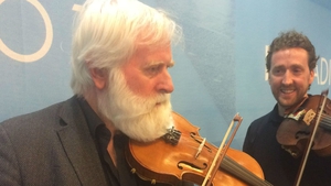 John Sheahan with Colm Mac Con Iomaire, who guests on the album