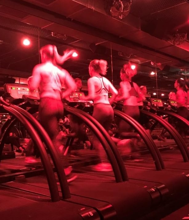 The workout is split between the treadmill and the floor (Liz Connor/PA)