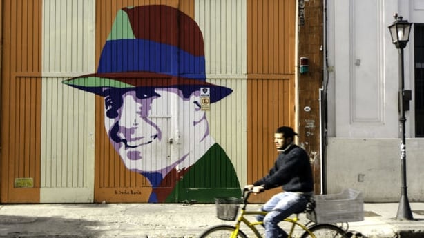 Street art of Carlos Gardel, godfather of tango (Renato GranieriPA)