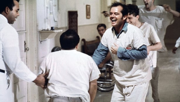 Jack Nicholson in his Oscar-winning role in One Flew Over The Cuckoo's Nest