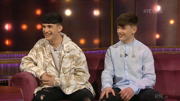 X Factor stars Sean and Conor Price appear on the Ray D'Arcy Show