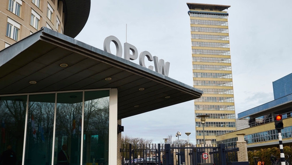The headquarters of the OPCW in The Hague, Netherlands