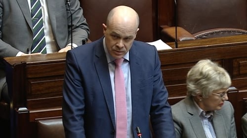 Minister for Communications Denis Naughten in the Dáil this afternoon