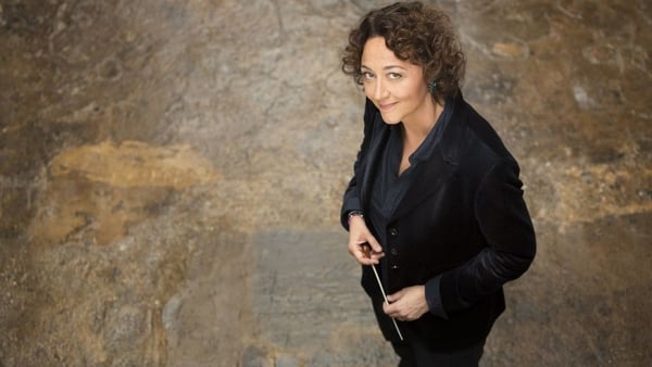 Conductor Nathalie Stutzmann leads the RTÉ National Symphony Orchestra