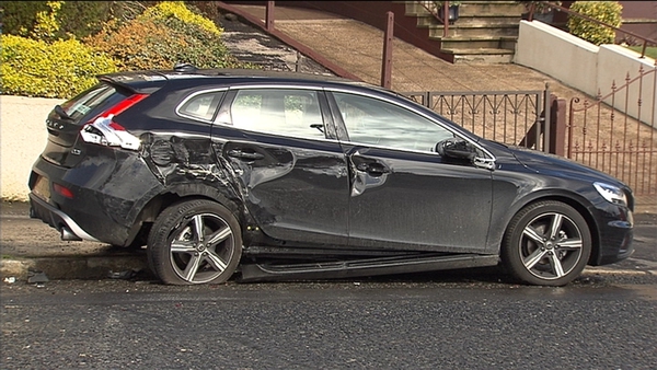 A number of parked cars were also damaged during the incident