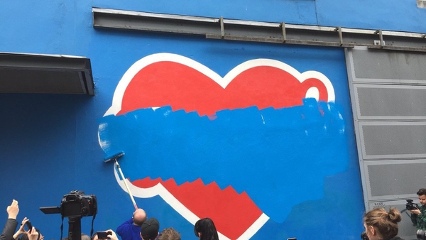 The large Repeal the Eighth mural by artist Maser has been painted over (Pic: @IvanaBacik)