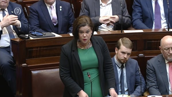 Sinn Féin leader Mary Lou McDonald said Peader Tóibín was speaking in a personal capacity at an event today