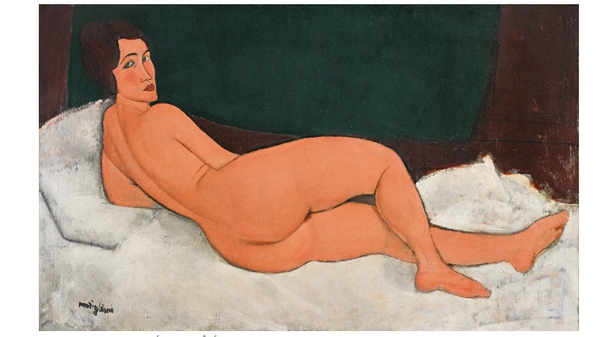 Amedeo Modigliani's 'Nu couche (sur le cote gauche)' is valued at $150m (Pic: Sotheby's)