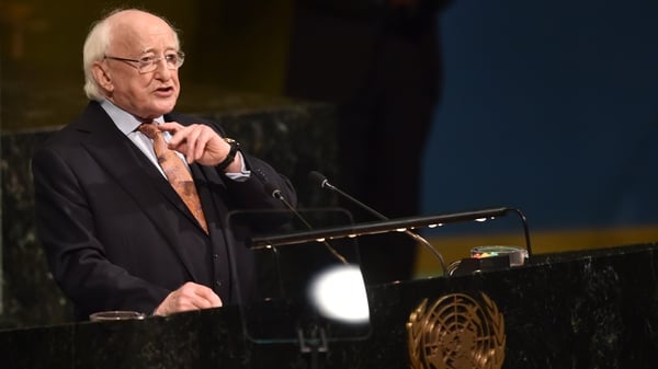 Michael D Higgins addressed a UN meeting on peace-building