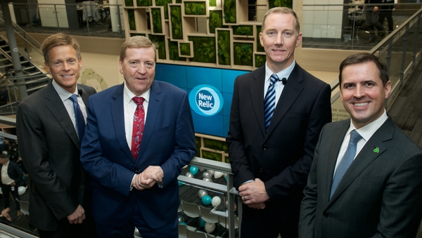 Pictured at the opening of New Relic's new European HQ in Dublin were Mark Sachleben, New Relic; Minister Pat Breen; Glenn Cahill, New Relic and Martin Shanahan, IDA Ireland