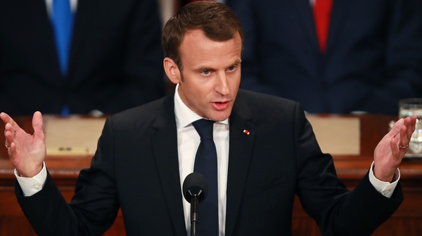 Emmanuel Macron criticised some Trump policies in his Congress speech