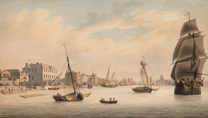 James Malton (1761-1803)
The Marine School, Sir Rogerson's Quay, Dublin, 1795. 
From the Drawing Dublin exhibition at the National Gallery of Ireland. Photo © National Gallery of Ireland