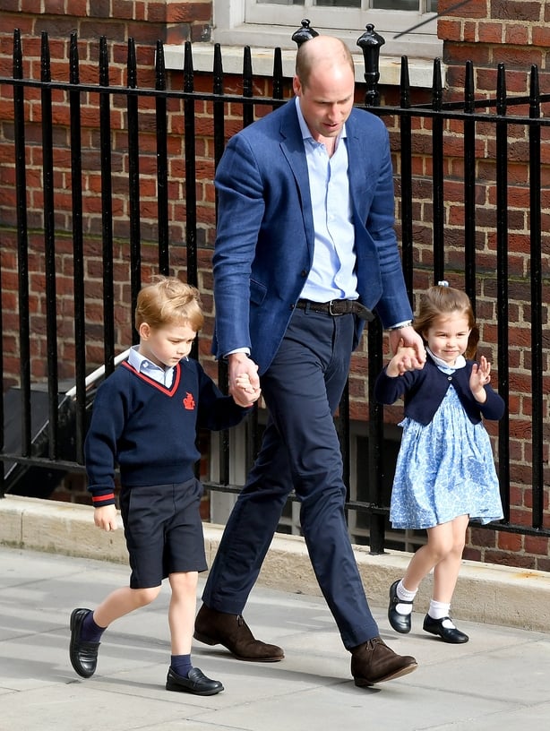Prince William with his children George and Charlotte
