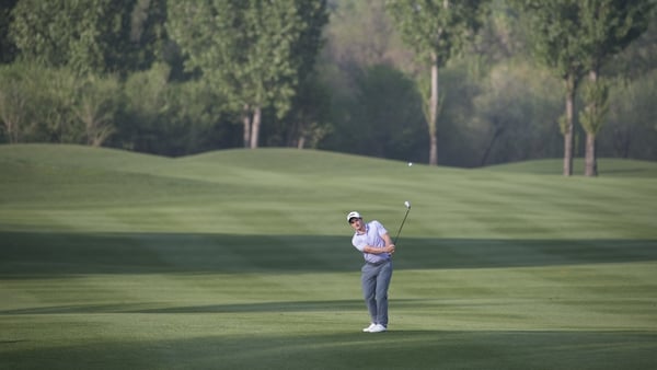 Paul Dunne in action during the China Open