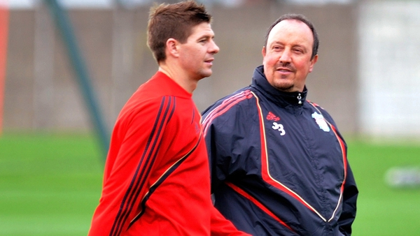 Rafa Benitez was Steven Gerrard's manager for six years at Liverpool