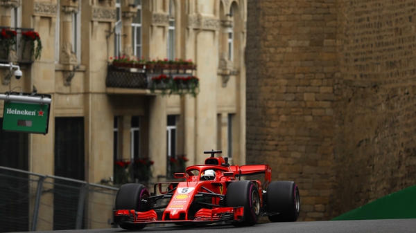 Vettel powers to pole around the streets of Baku
