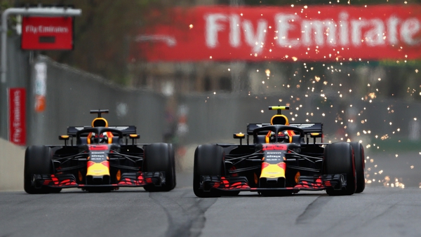 The Red Bull cars took each other out of the race in Baku