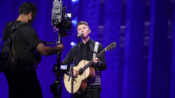 Ireland's Eurovision hopeful Ryan O'Shaughnessy finishes first rehearsal in Lisbon