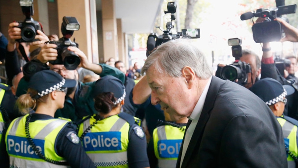 The 76-year-old Australian cardinal has pleaded not guilty to all the charges he faces