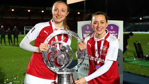 Louise Quinn (L) and Katie McCabe will hope to deliver the FA Cup for Arsenal this Saturday
