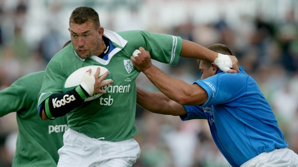 Justin Fitzpatrick in action for Ireland against Italy in 2003