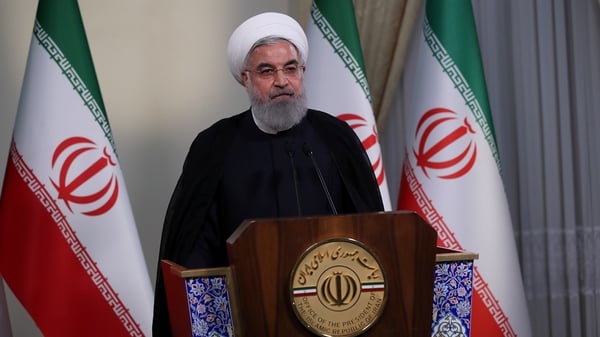 Iranian President Hassan Rouhani holds a press conference on Trump's withdrawal decision from Iran nuclear deal in Tehran. Photo: Iranian Presidency/ Handout