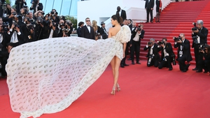<p>Kendall Jenner at Cannes in 2017 wearing Giambattista Valli Couture</p>
