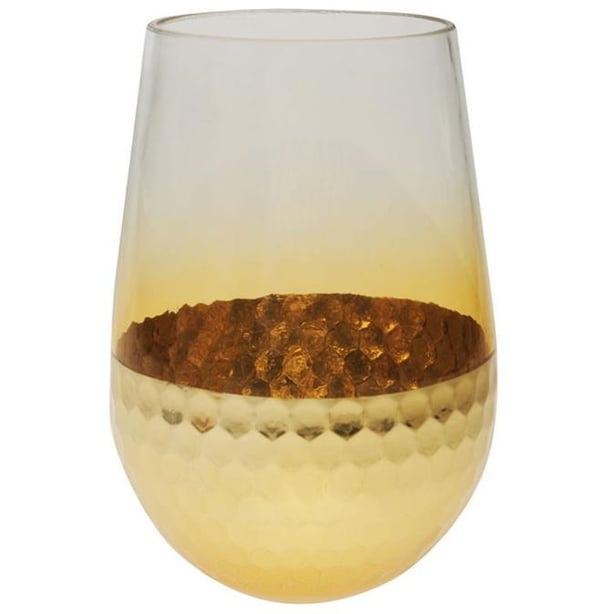 Heatons gold jar vase honeycomb