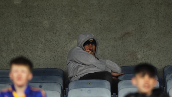 Offaly manager Stephen Wallace is currently serving an eight-week suspension, and sat alone in the stands watching the defeat to Wicklow