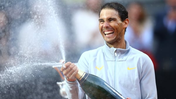 Rafael Nadal celebrates his triumph