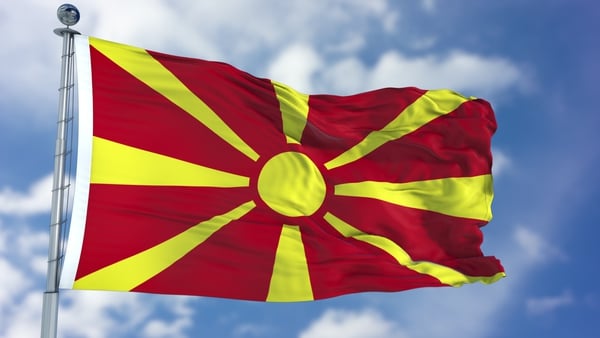 The flag of the Republic of Macedonia, Northern Macedonia, Upper Macedonia and Vardar Macedonia.