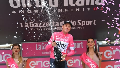 Chris Froome retained the leader's pink jersey after stage 20.