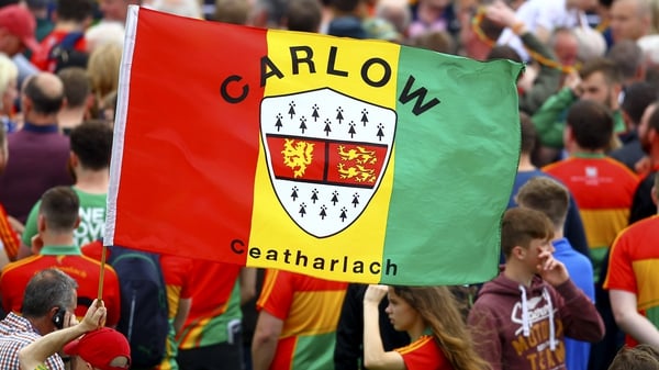 Carlow supporters celebrate their success
