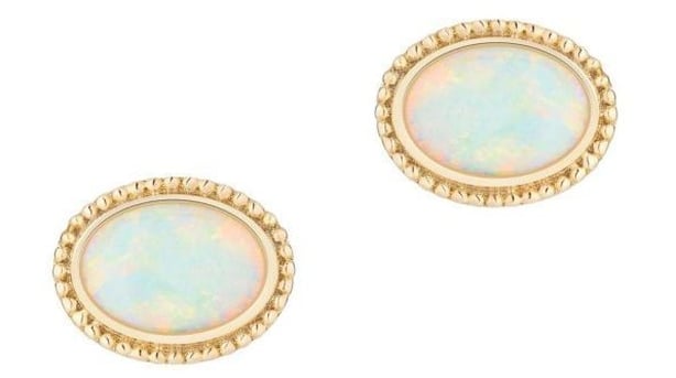 The Birks earrings Meghan wore for her engagement announcement (GoldsmithsPA)