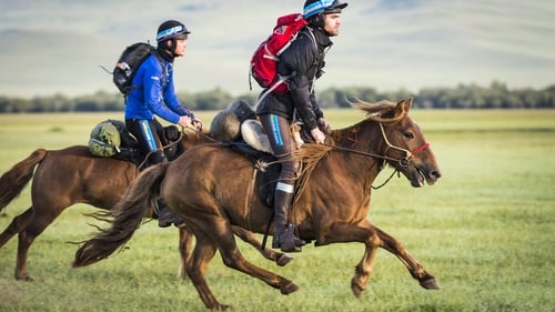 The two Irish riders, Donie Fahy and Richard Killoran in deepest Mongolia