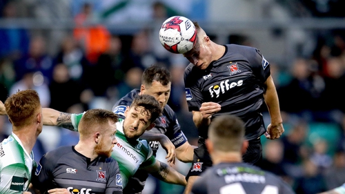 Daniel Cleary heads home Dundalk's second