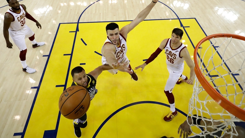 Steph Curry hit a total of 33 points - including nine three-pointers - as the Warriors established a 2-0 lead in the NBA finals