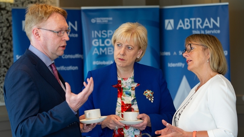 Abtran CEO Pat Ryan, Business, Enterprise and Innovation Minister Heather Humphreys and Enterprise Ireland CEO Julie Sinnamon