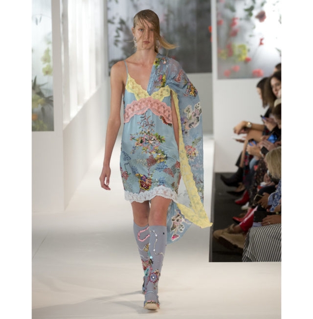 Models on the catwalk during the Preen by Thornton Bregazzi London Fashion Week SS18 show