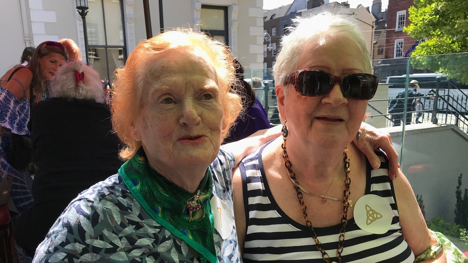 Image - Philomena Cunningham with her friend Josephine Anderson