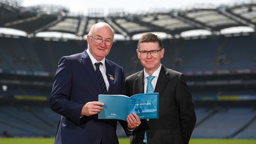 GAA president John Horan (L) and Ard Stiúrthóir Tom Ryan launched the plan at Croke Park