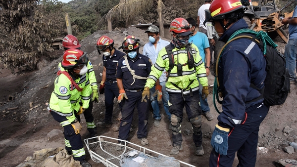 Rescue teams were among those evacuated due to the latest lava flows from the Fuego volcano