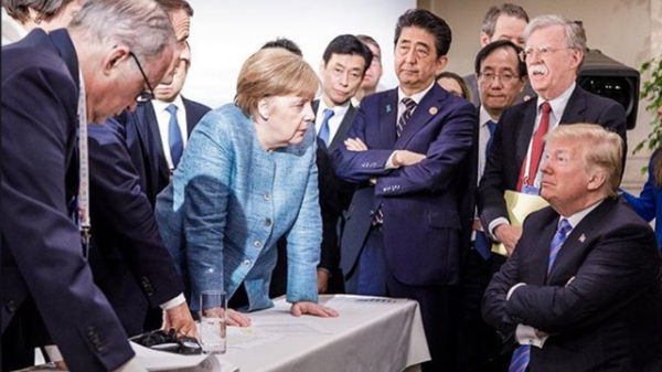 This photo of world leaders at last year's G7 summit went viral